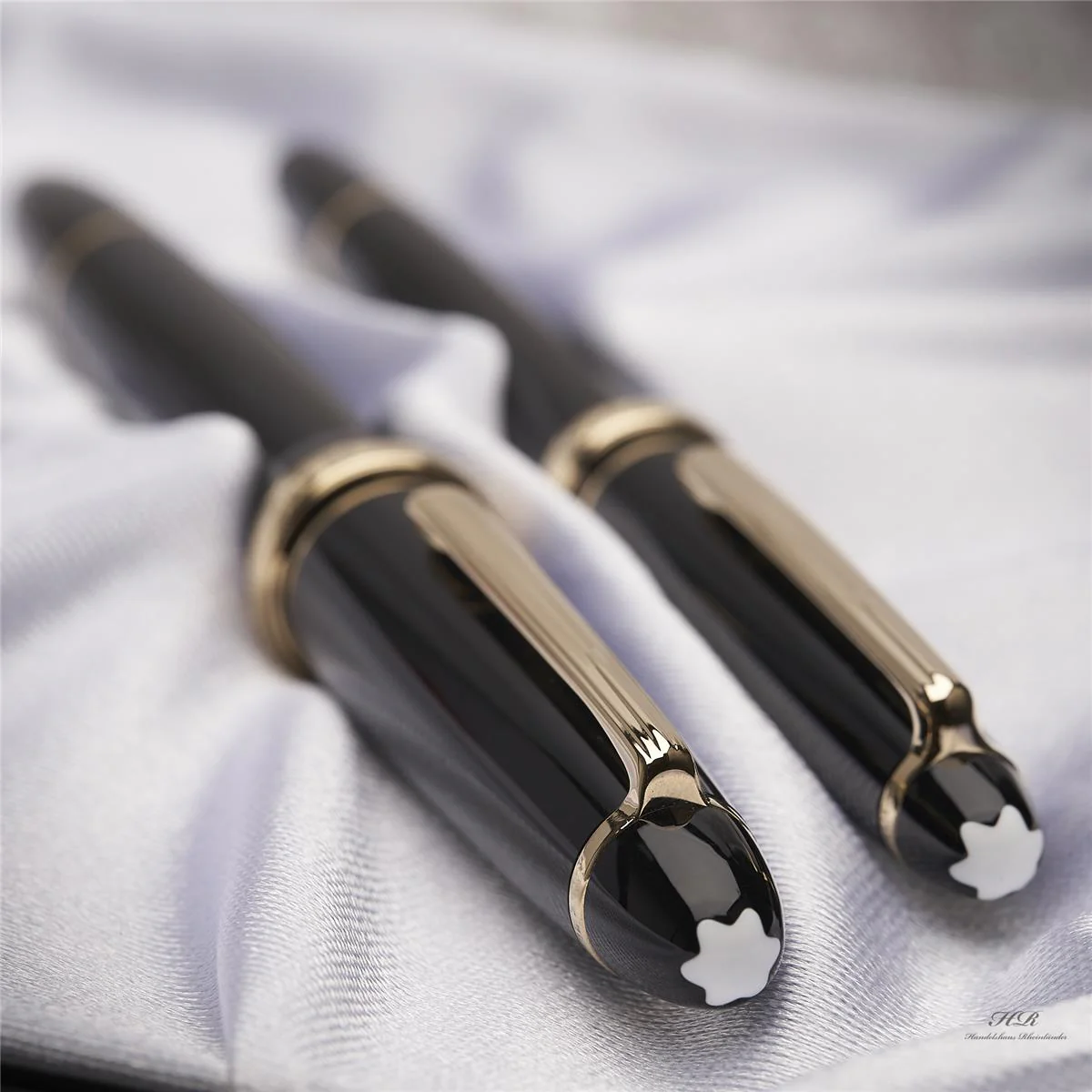 Montblanc Meisterstück Wedding Fountain Pen Set Black Resin Gold ID 104150 - Image 3