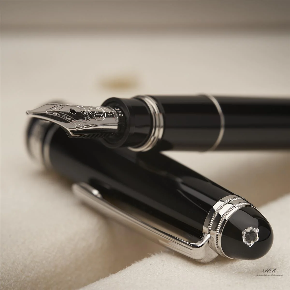 Montblanc Meisterstück Mozart Diamond No 114 Platin Füllfederhalter ID 107545 - Image 5